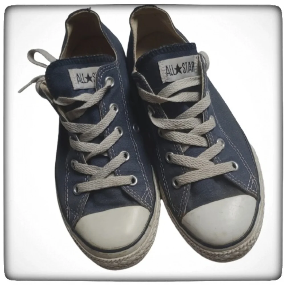 Navy Blue Cloth Converse-Youth 2